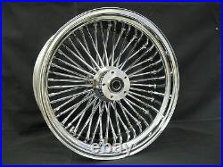 16 3.5 48 Fat King Spoke Front Wheel Chrome Rim Dual Disc Harley Softail Touring