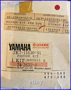1978-79 YZ250 4TH O/S (1.00) PISTON KIT, 2K7-11630-91, Genuine Yamaha Parts NOS
