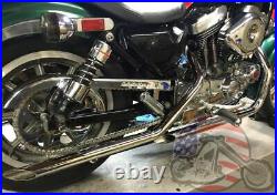 1 3/4 Chrome Slash Cut Custom Drag Pipes Exhaust 1986-2003 Harley Sportster XL