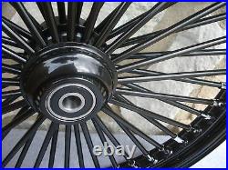 21x2.15 Blackout Fat King 48 Spoke Front Wheel For Harley Softail Wide Glide 00