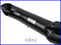 Black 2-1 Lake Side Pipe High Output Exhaust System Harley 1986-2017 Softail FX