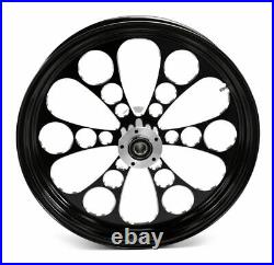 Black Kool Kat 21 3.5 Billet Front Wheel Rim Harley Touring Custom Dual Disc