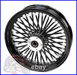 Black Out 18 X 3.5 48 Fat King Spoke Front Wheel Rim Harley Softail Custom