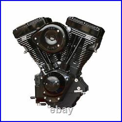 Black S&S V124 124 Evolution Evo Motor Engine Harley Softail Dyna Touring FXR