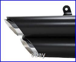 Black Staggered Shortshots Short Shots Exhaust Drag Pipes Harley Dyna FXD 91-05