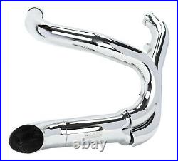 Chrome 2-1 Lake Side Pipe High Output Exhaust System Harley 86-17 Softail FX FL