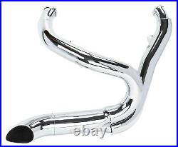Chrome 2-1 Lake Side Pipe High Output Exhaust System Harley 86-17 Softail FX FL