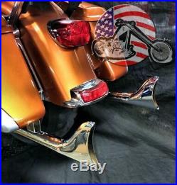 Chrome 36 Fishtail Drag Pipe Slip On Mufflers Exhaust 95-2016 Harley Touring