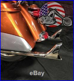 Chrome 36 Fishtail Drag Pipe Slip On Mufflers Exhaust 95-2016 Harley Touring