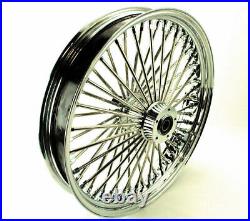 Fat Daddy 52 Mammoth Chrome Spoke 21 3.5 Front Wheel Rim 08+ Harley Touring ABS