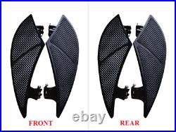 Front + Rear Footboards Floorboards Floor Boards Harley Touring Road King