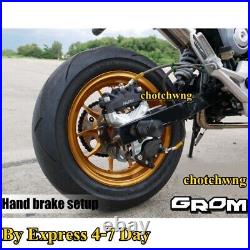 Honda Grom Stunt Parts Hand Brake Setup Pull Clutch Dual Caliper Bracket line