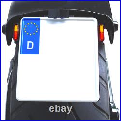 Kennzeichenhalter Platte mit LED Blinker 3in1 KZ Beleuchtung für Harley Davidson