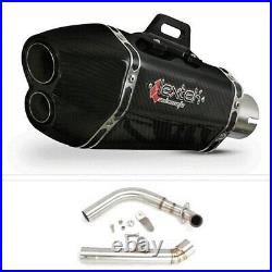 Lextek Exhaust System S/Steel 210mm Exhaust for Yamaha YZF-R125 / MT-125 14-18