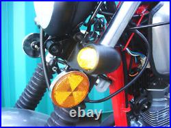 Motorbike LED Indicators 2 PAIRS Matt Black for Triumph Bonneville Thruxton