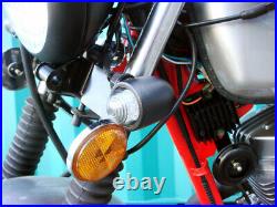 Motorbike LED Indicators 2 PAIRS Matt Black for Triumph Bonneville Thruxton