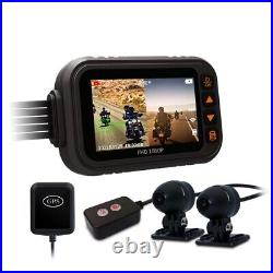 Motorcycle Dash Cam 1080P 3INCH Cam Components DVR Dash Driving Dual Camera