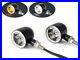 Motorcycle LED Indicators Driving Lights Chrome and Black for Custom Cruiser