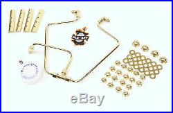Old-Stf 1966-84 Shovelhead engine hardware oil lines Brass Dress up Kit USA
