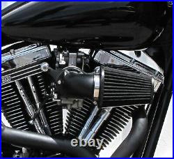 Outlaw Black Air Cleaner Filter Kit 93-13 Dyna Softail CV Carb Big Twin Harley