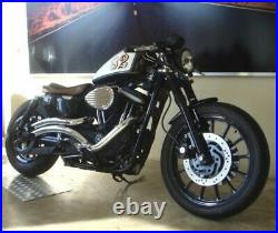 Radii Chrome 2 Curvado Big Radius Drag Exhaust Pipes 2004-2020 Harley Sportster