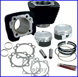 S&S Cycle XL 883 to 1200 Black Big Bore Coversion Kit Harley Sportster 86-19