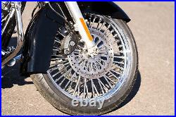 Ultima 48 King Spoke Fat 23 3.5 Front Wheel Rim Harley Touring Dual Disk Chrome