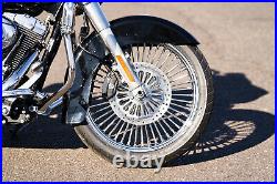 Ultima 48 King Spoke Fat 23 3.5 Front Wheel Rim Harley Touring Dual Disk Chrome