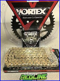 Vortex 520 sprocket kit gold chain, front and rear for 2006-2018 Yamaha R6